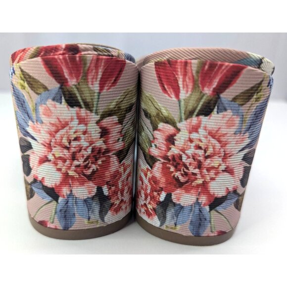 Apt 9 Define Comfort Motivated Floral Block Heal Open Sandal Sz 9 Womens - Picture 5 of 5